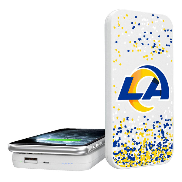 Los Angeles Rams Confetti 5000mAh Portable Wireless Charger