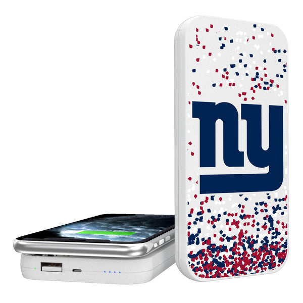 New York Giants Confetti 5000mAh Portable Wireless Charger