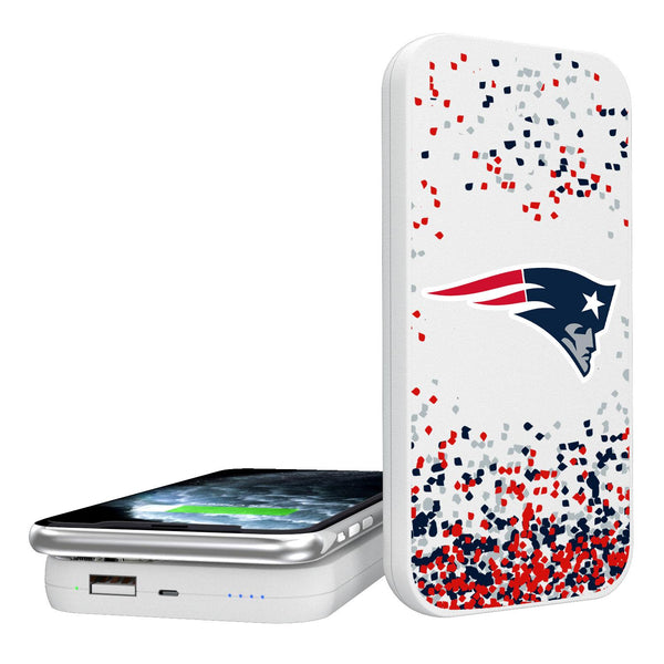 New England Patriots Confetti 5000mAh Portable Wireless Charger