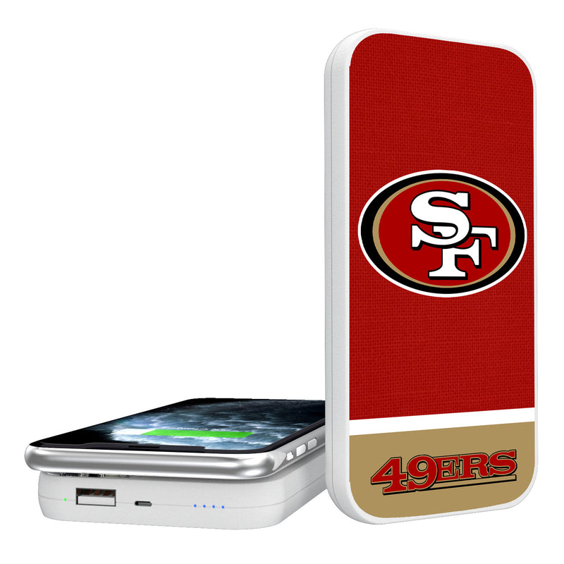 San Francisco 49ers Solid Wordmark 5000mAh Portable Wireless Charger