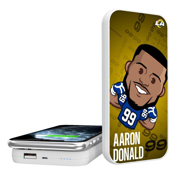Aaron Donald Los Angeles Rams 99 Emoji 5000mAh Portable Wireless Charger