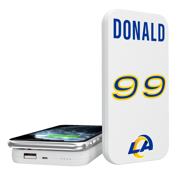 Aaron Donald Los Angeles Rams 99 Ready 5000mAh Portable Wireless Charger