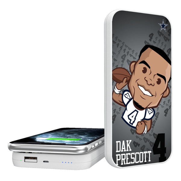 Dak Prescott Dallas Cowboys 4 Emoji 5000mAh Portable Wireless Charger