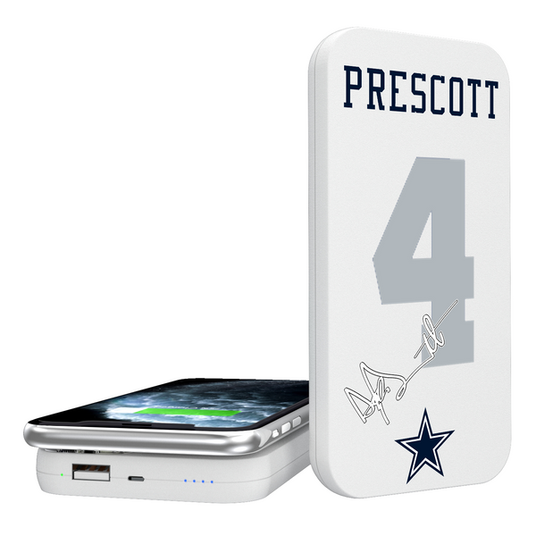Dak Prescott Dallas Cowboys 4 Ready 5000mAh Portable Wireless Charger