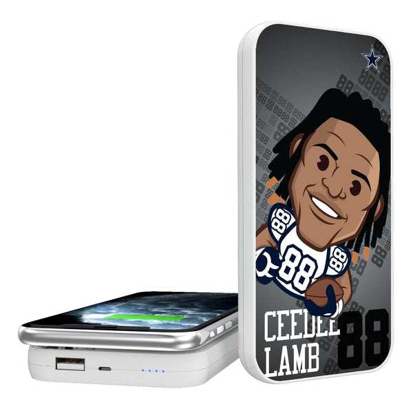 CeeDee Lamb Dallas Cowboys 88 Emoji 5000mAh Portable Wireless Charger
