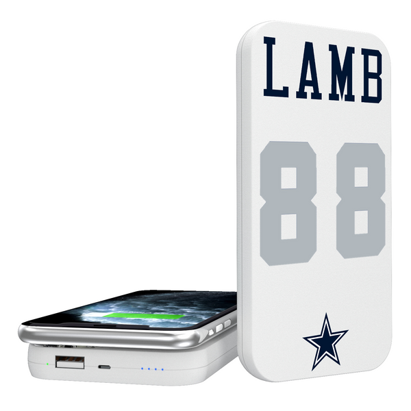 CeeDee Lamb Dallas Cowboys 88 Ready 5000mAh Portable Wireless Charger