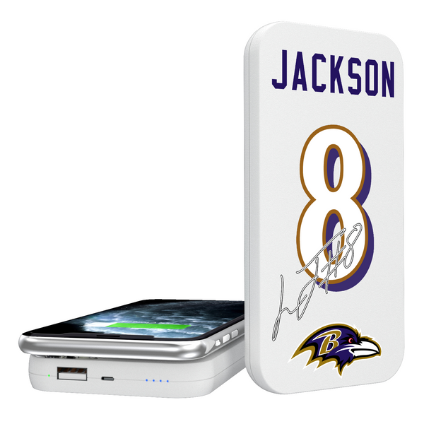 Lamar Jackson Baltimore Ravens 8 Ready 5000mAh Portable Wireless Charger