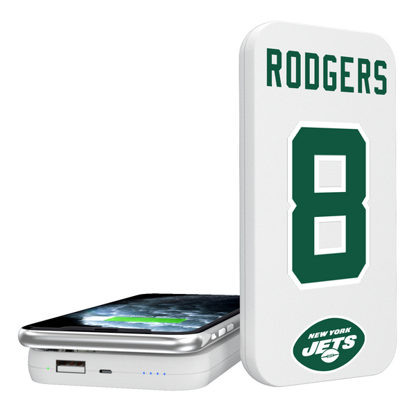 Aaron Rodgers New York Jets 8 Ready 5000mAh Portable Wireless Charger