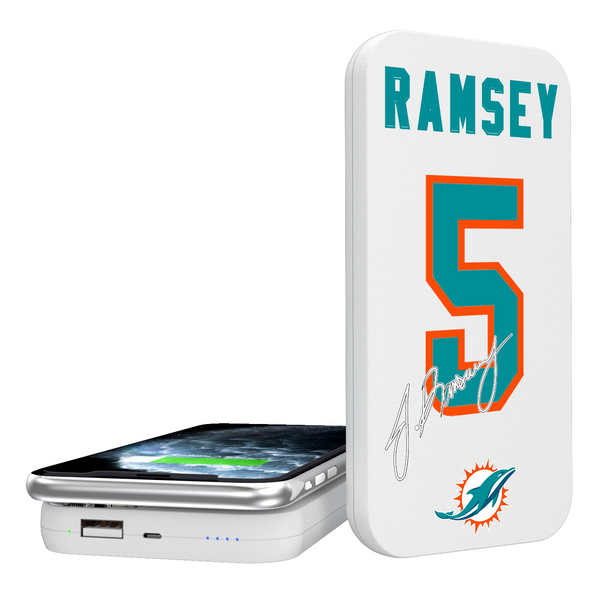 Jalen Ramsey Miami Dolphins 5 Ready 5000mAh Portable Wireless Charger