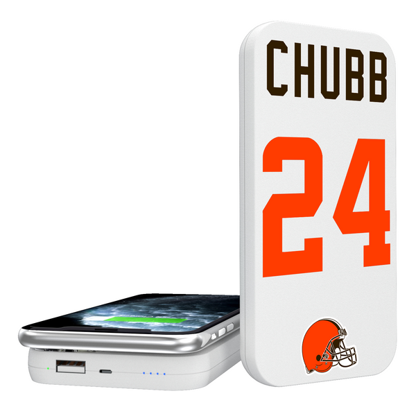 Nick Chubb Cleveland Browns 24 Ready 5000mAh Portable Wireless Charger