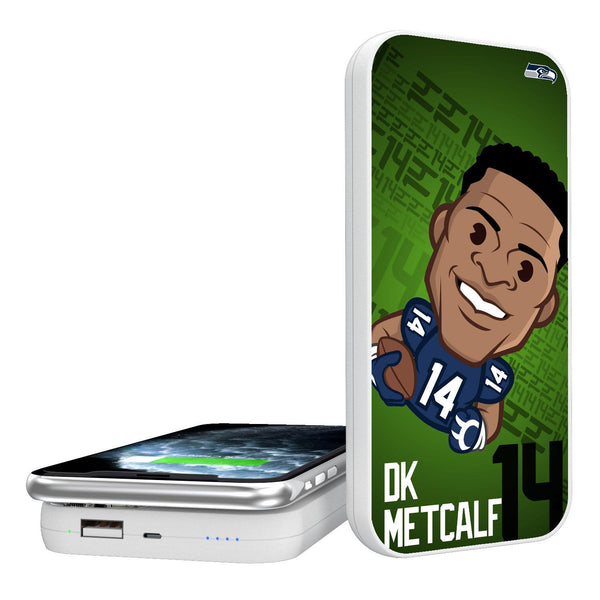 DK Metcalf Seattle Seahawks 14 Emoji 5000mAh Portable Wireless Charger