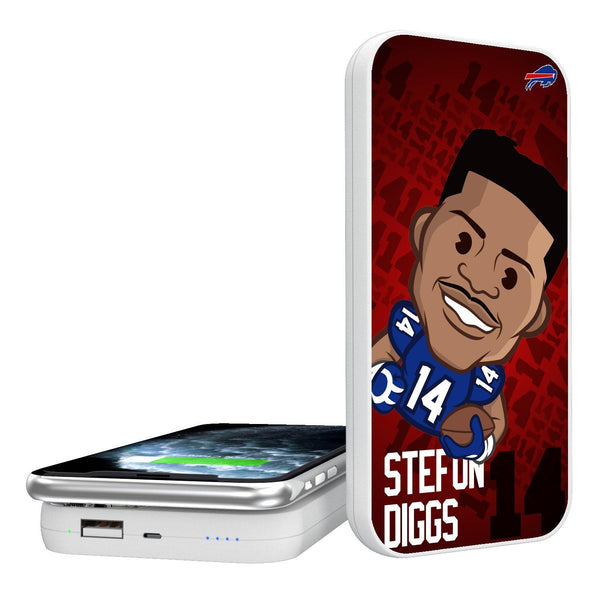 Stefon Diggs Buffalo Bills 14 Emoji 5000mAh Portable Wireless Charger