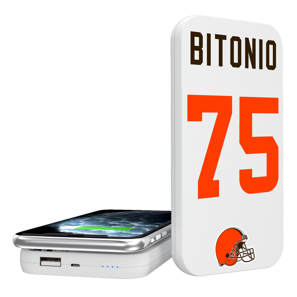 Joel Bitonio Cleveland Browns 75 Ready 5000mAh Portable Wireless Charger