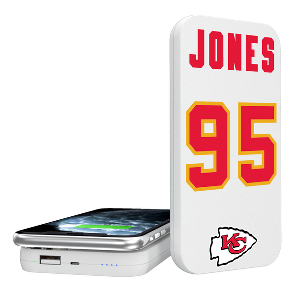 Chris Jones Kansas City Chiefs 95 Ready 5000mAh Portable Wireless Charger