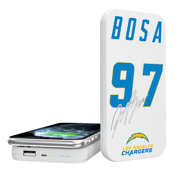 Joey Bosa Los Angeles Chargers 97 Ready 5000mAh Portable Wireless Charger