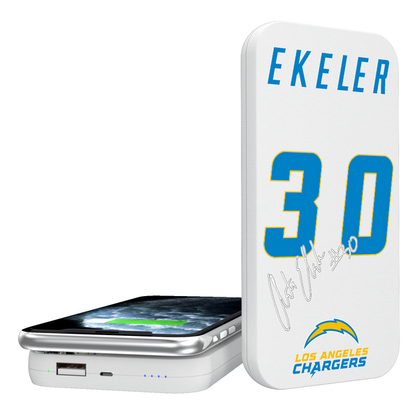 Austin Ekeler Los Angeles Chargers 30 Ready 5000mAh Portable Wireless Charger
