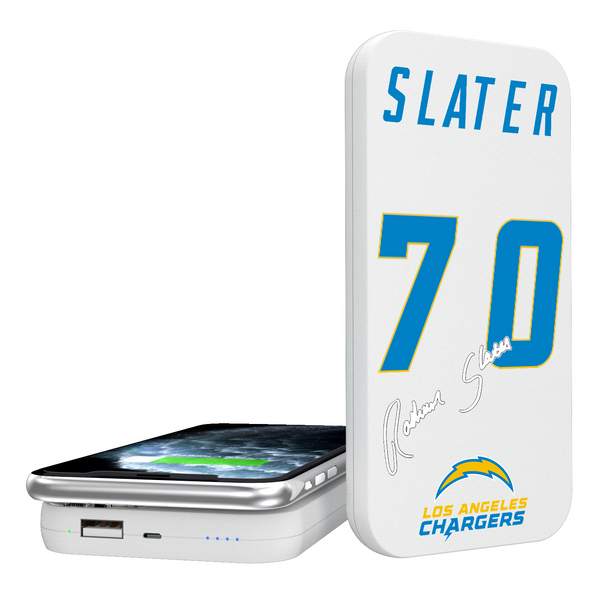 RaShawn Slater Los Angeles Chargers 70 Ready 5000mAh Portable Wireless Charger