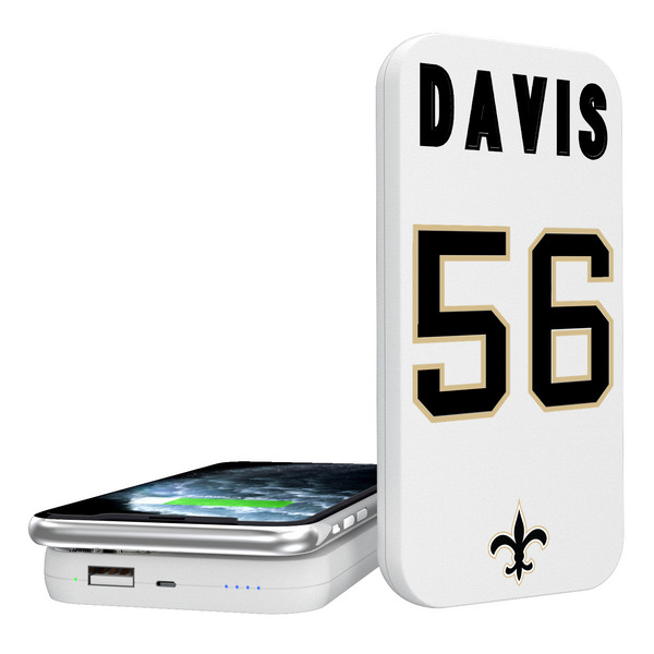 Demario Davis New Orleans Saints 56 Ready 5000mAh Portable Wireless Charger