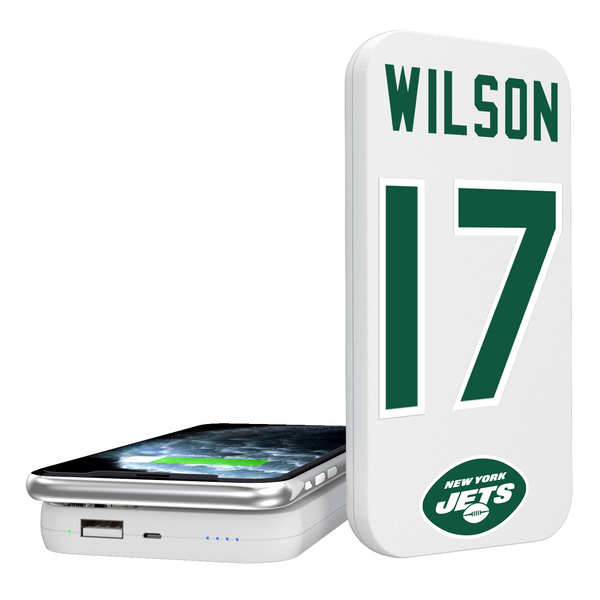 Garrett Wilson New York Jets 17 Ready 5000mAh Portable Wireless Charger