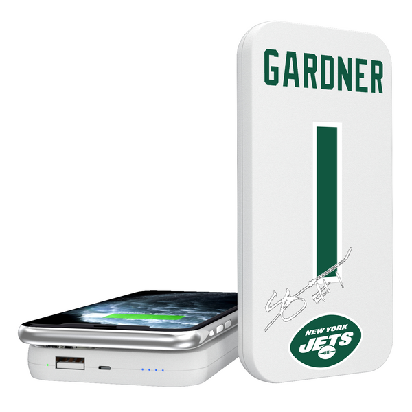 Sauce Gardner New York Jets 1 Ready 5000mAh Portable Wireless Charger