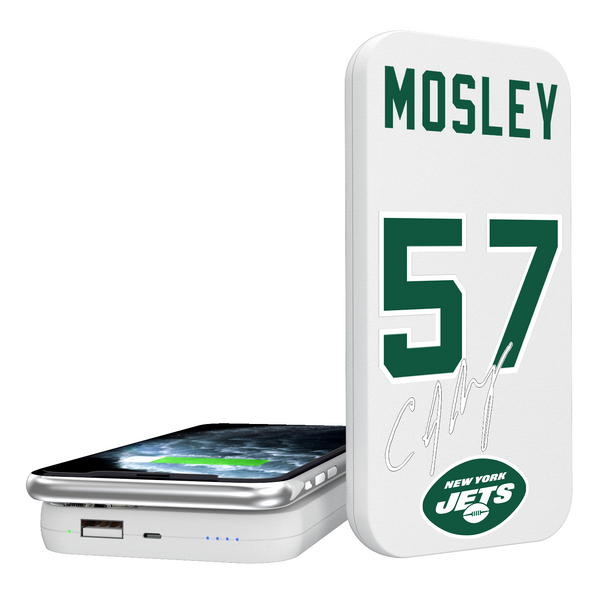 C.J. Mosley New York Jets 57 Ready 5000mAh Portable Wireless Charger