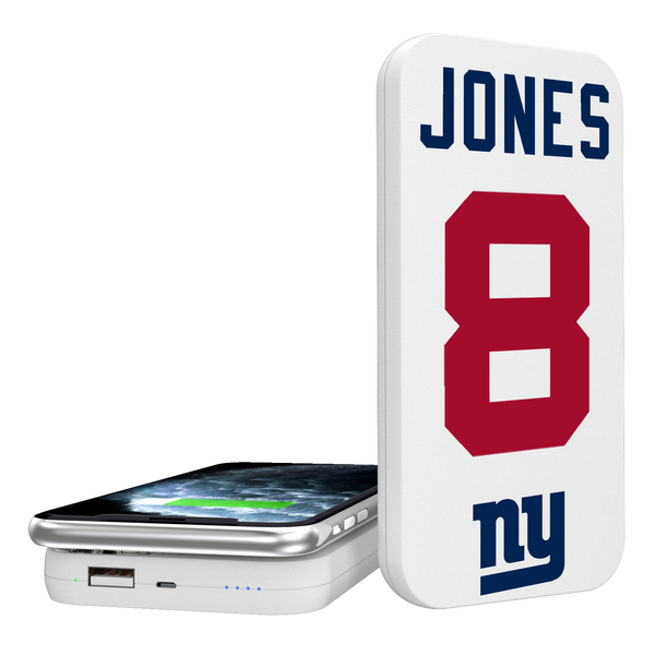 Daniel Jones New York Giants 8 Ready 5000mAh Portable Wireless Charger