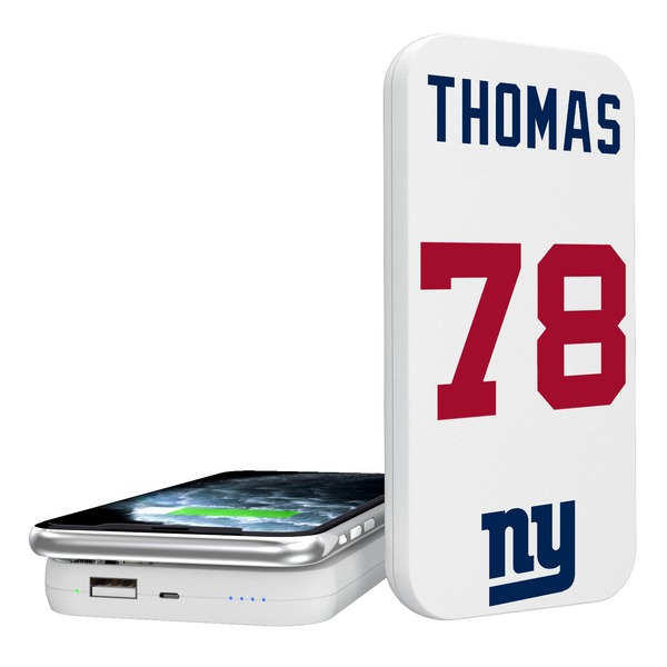 Andrew Thomas New York Giants 78 Ready 5000mAh Portable Wireless Charger