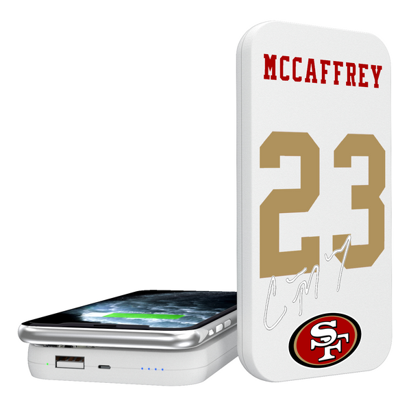 Christian McCaffrey San Francisco 49ers 23 Ready 5000mAh Portable Wireless Charger