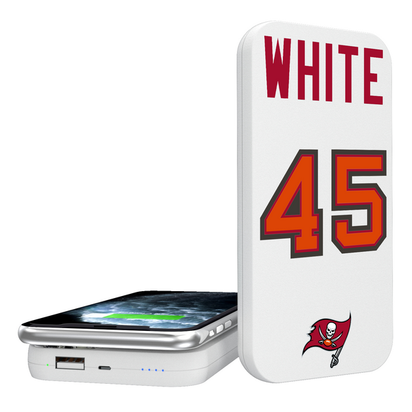 Devin White Tampa Bay Buccaneers 45 Ready 5000mAh Portable Wireless Charger