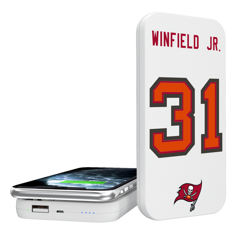 Antoine Winfield Jr. Tampa Bay Buccaneers 31 Ready 5000mAh Portable Wireless Charger