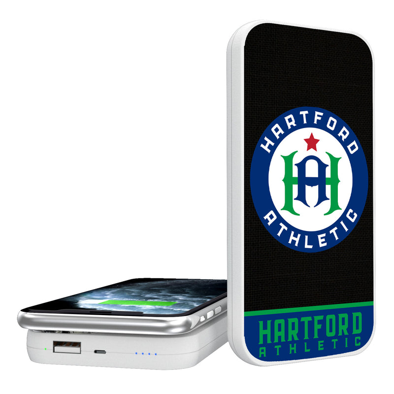 Hartford Athletic  Solid Wordmark 5000mAh Portable Wireless Charger