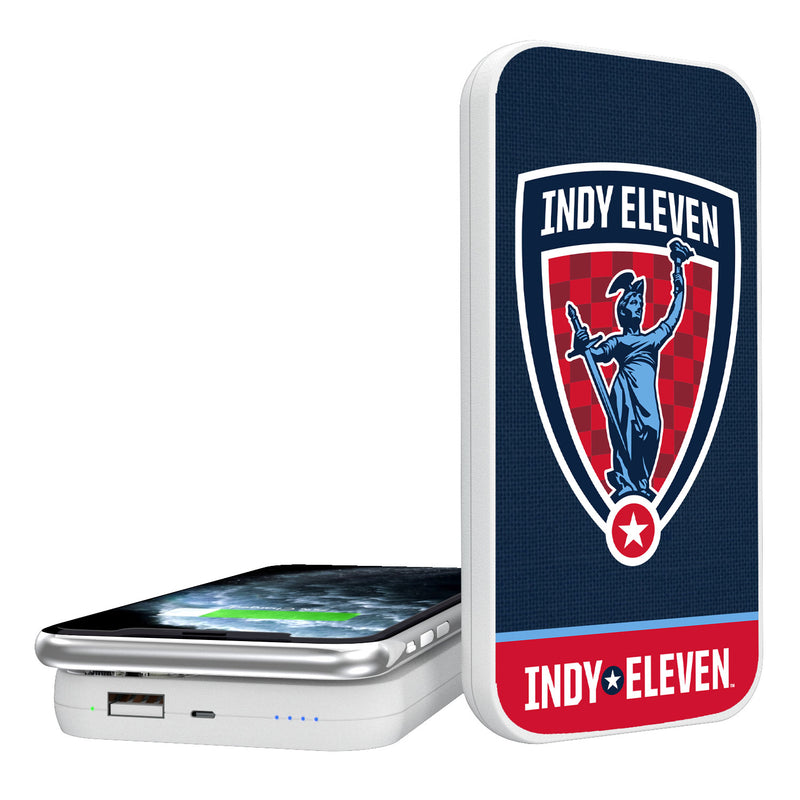 Indy Eleven  Solid Wordmark 5000mAh Portable Wireless Charger