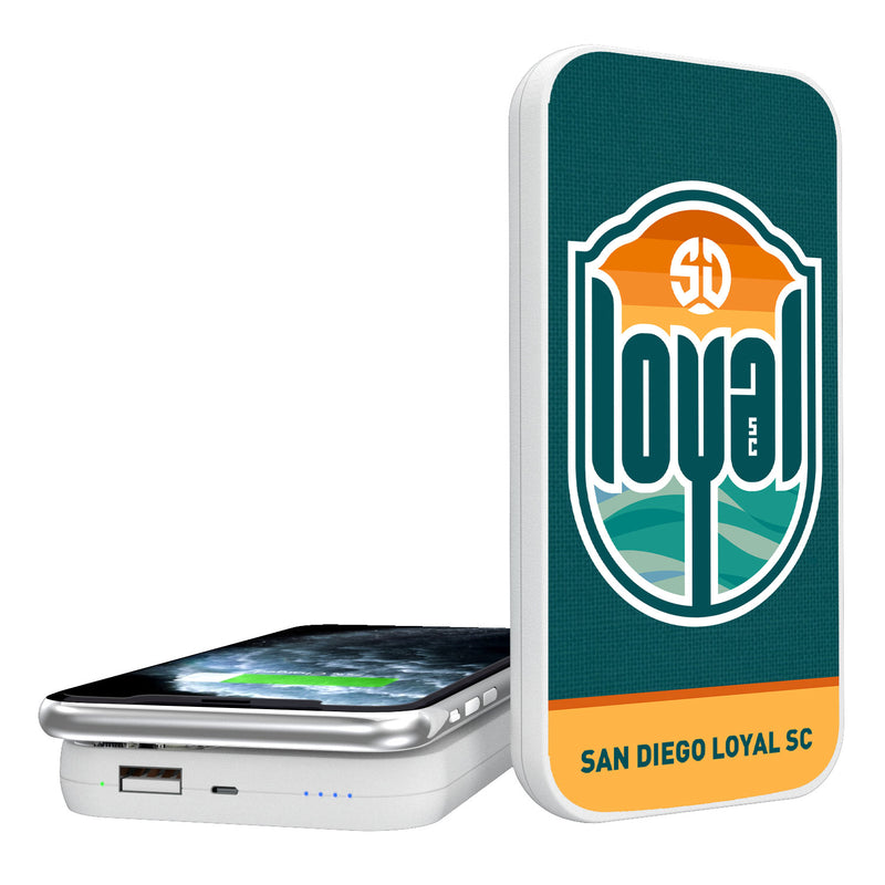 San Diego Loyal SC  Solid Wordmark 5000mAh Portable Wireless Charger