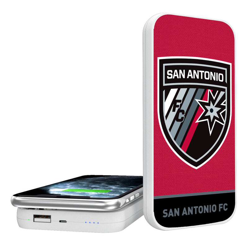 San Antonio FC  Solid Wordmark 5000mAh Portable Wireless Charger