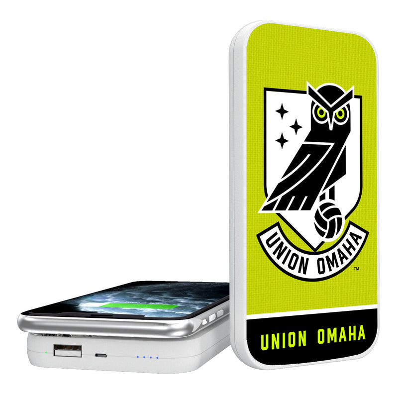 Union Omaha SC  Solid Wordmark 5000mAh Portable Wireless Charger