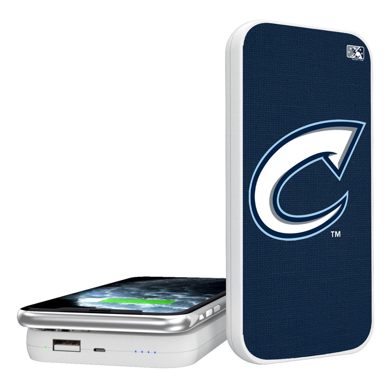 Columbus Clippers Solid 5000mAh Portable Wireless Charger