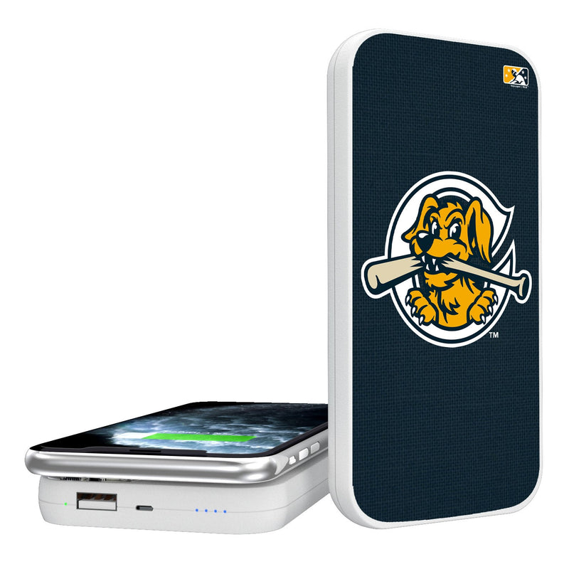 Charleston RiverDogs Solid 5000mAh Portable Wireless Charger