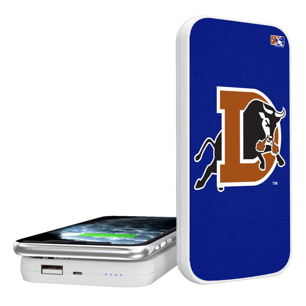Durham Bulls Solid 5000mAh Portable Wireless Charger