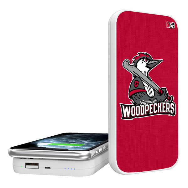 Fayetteville Woodpeckers Solid 5000mAh Portable Wireless Charger