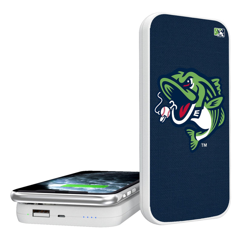 Gwinnett Stripers Solid 5000mAh Portable Wireless Charger