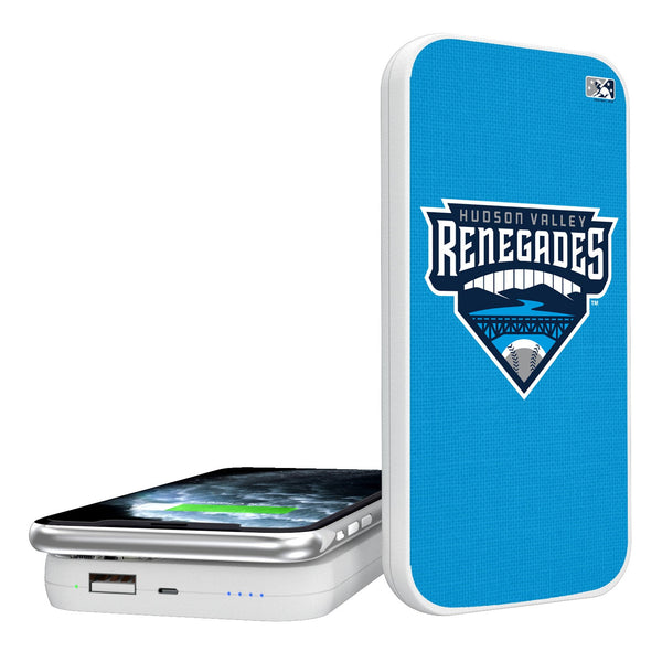 Hudson Valley Renegades Solid 5000mAh Portable Wireless Charger