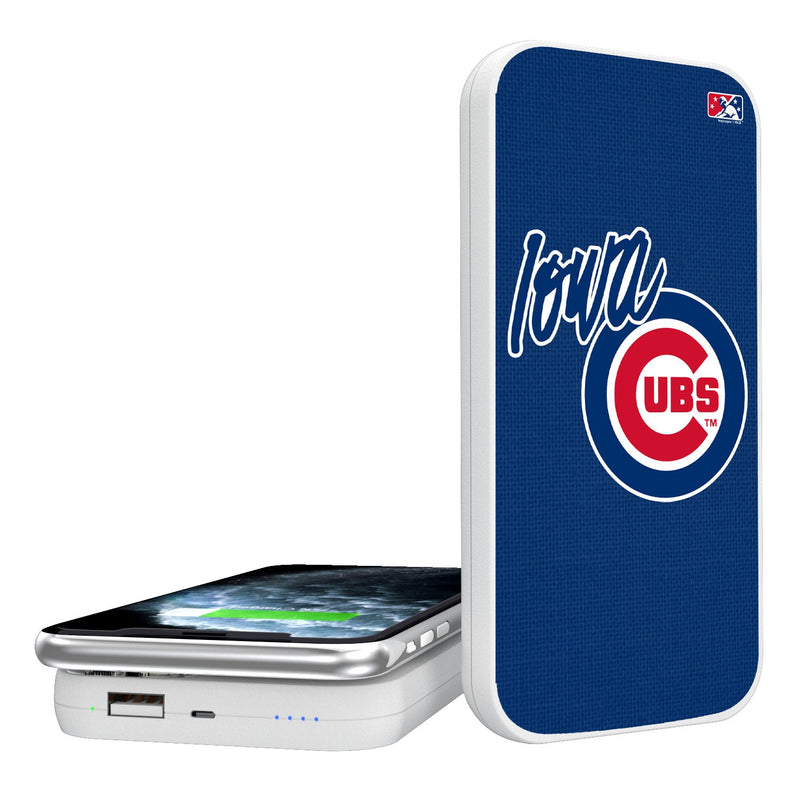 Iowa Cubs Solid 5000mAh Portable Wireless Charger