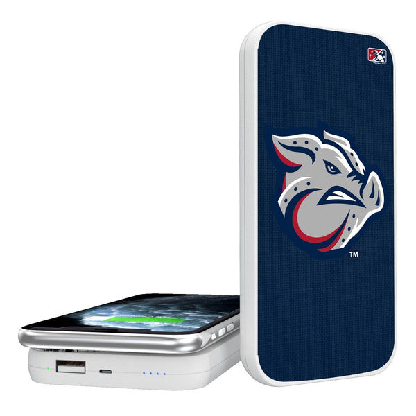 Lehigh Valley IronPigs Solid 5000mAh Portable Wireless Charger