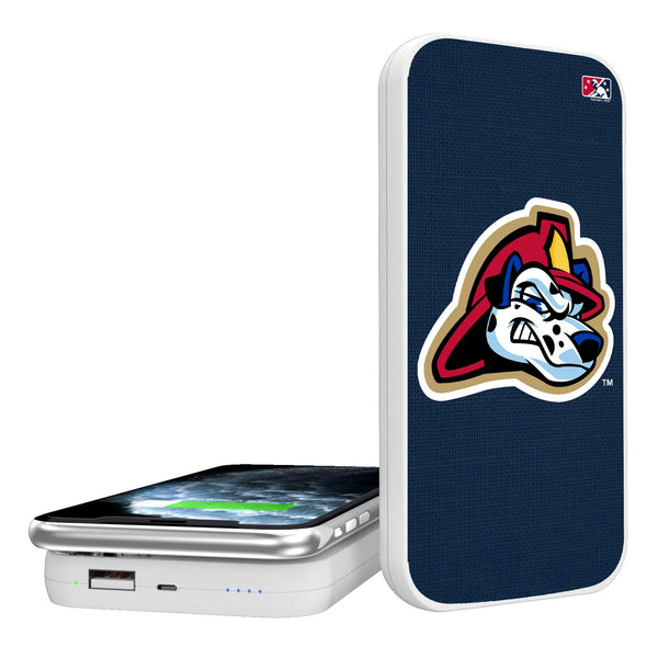 Peoria Chiefs Solid 5000mAh Portable Wireless Charger