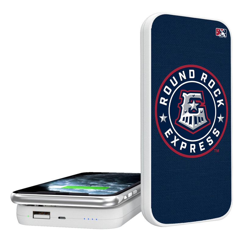 Round Rock Express Solid 5000mAh Portable Wireless Charger