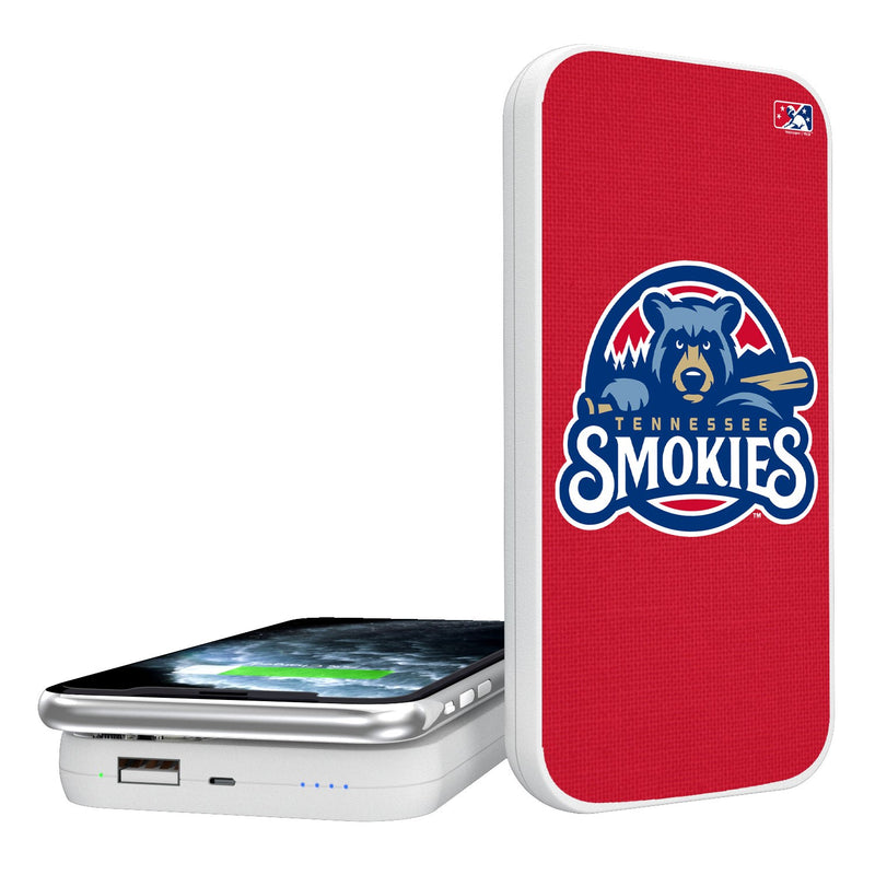 Tennessee Smokies Solid 5000mAh Portable Wireless Charger