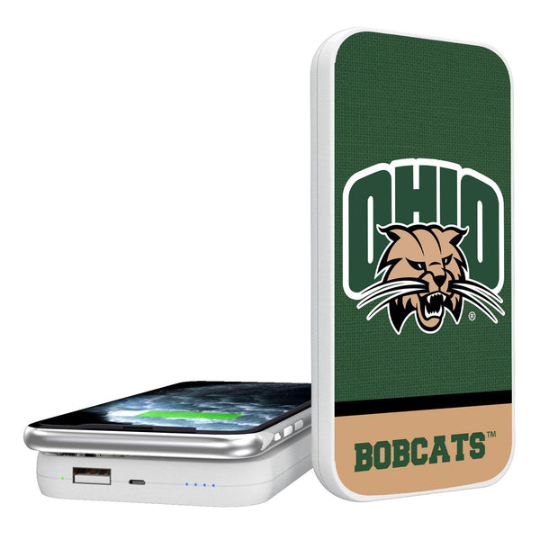 Ohio University Bobcats Endzone Solid 5000mAh Portable Wireless Charger