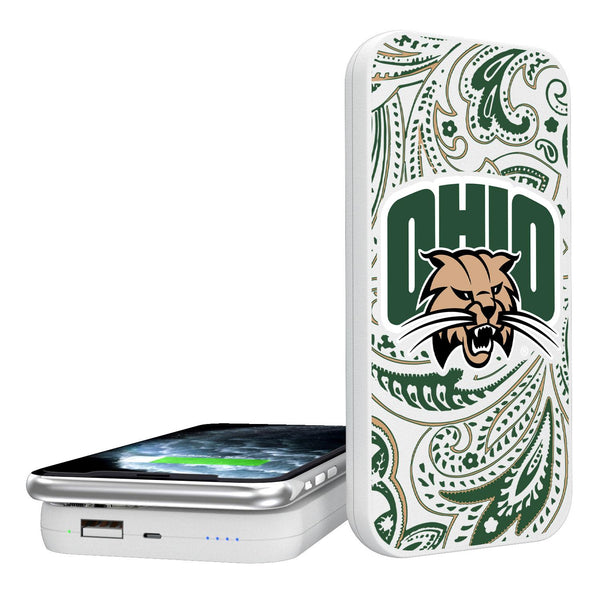 Ohio University Bobcats Paisley 5000mAh Portable Wireless Charger