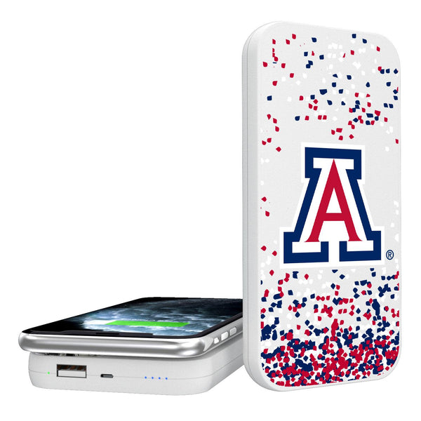 Arizona Wildcats Confetti 5000mAh Portable Wireless Charger