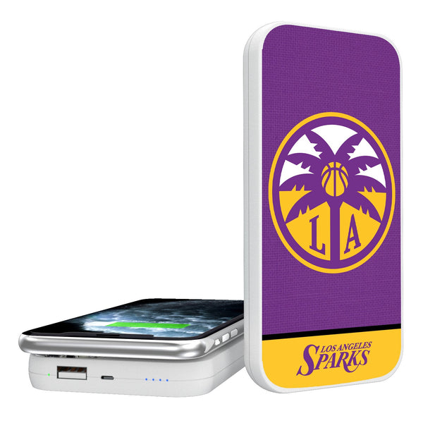 Los Angeles Sparks Solid Wordmark 5000mAh Portable Wireless Charger